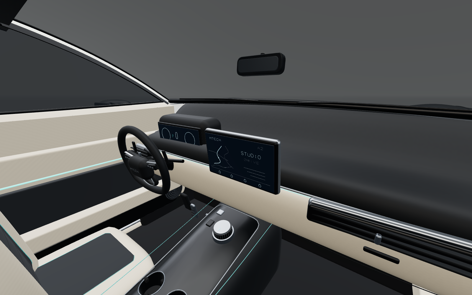 Seats and dashboard inside the MTech A2 concept