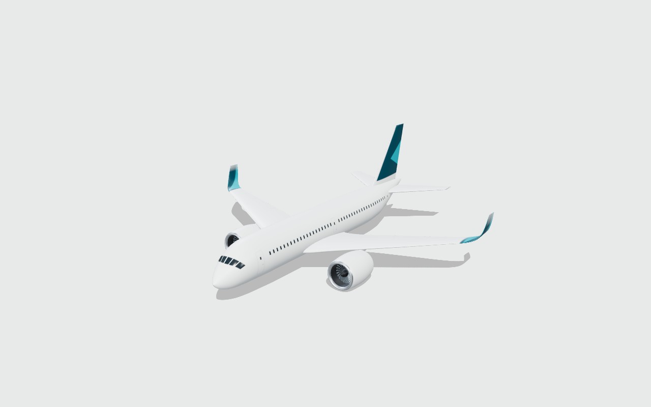 Passenger jet — Actual 3D captures · Work in progress
